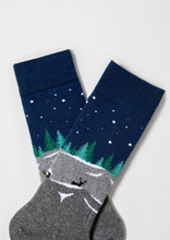 Load image into Gallery viewer, BeWinter Blue &amp; Grey - 100% Organic Cotton Socks: Grey / Intl / 36/40
