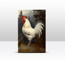 Load image into Gallery viewer, Laqueprint - White castle rooster - Hand lacquered - 19.5 x 30 cm - LP376

