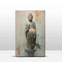 Load image into Gallery viewer, Buddha with flowers - Mini Laque print - 9.6 x 14.7 cm - LPS508
