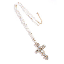 Load image into Gallery viewer, Necklace - cross: White
