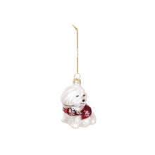 Load image into Gallery viewer, Xmas Hanger - Dog - Glass - White - 7x4,5x7,5cm
