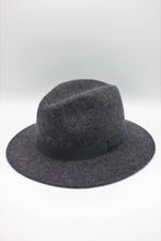 Load image into Gallery viewer, Heather Classic Wool Fedora Hat with Ribbon: 56 / Brown
