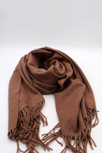 Load image into Gallery viewer, Plain Cashmere Sensation Scarf - Brown
