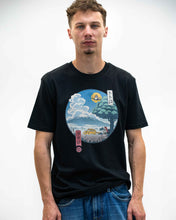 Load image into Gallery viewer, Totoro Ukiyo-e T-shirt - Totoro graphic tee: Black / S
