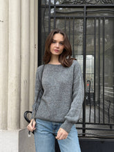 Load image into Gallery viewer, Kid mohair and wool sweater 5102: Navy

