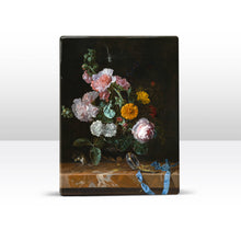 Load image into Gallery viewer, Laqueprint, Vanitas Still Life with Flowers - Willem van Ae...: 19.5 x 26 cm / 100% PEFC certified wood.
The inks and varnishes used are Greenguard Certified
