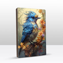 Load image into Gallery viewer, Blue bird with flowers - Laqueprint - 19.5 x 30 cm - LP346
