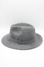 Load image into Gallery viewer, Heather Classic Wool Fedora Hat with Ribbon: Navy / 60

