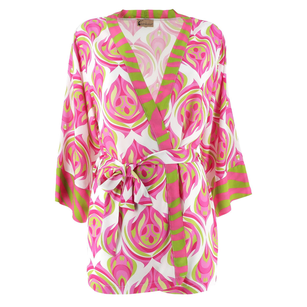 Sonoya Short Kimono: Fuchsia / LXL