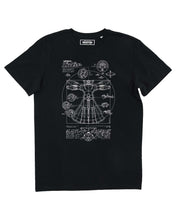 Load image into Gallery viewer, Grendizer Blueprint Tee - Goldorak Graphic Tee: Black / Organic, Plastic-free, Vegan / XXL
