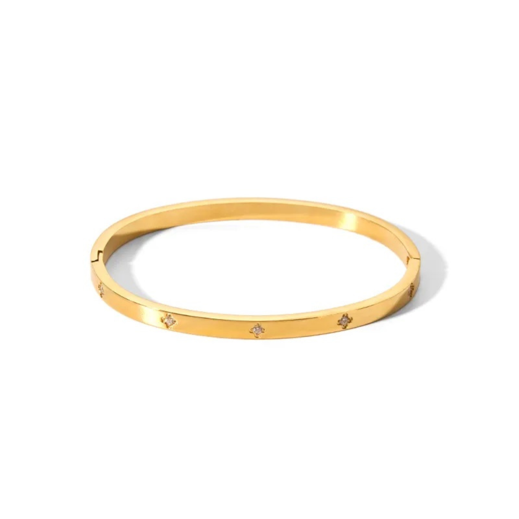 Clover Bangle: Gold