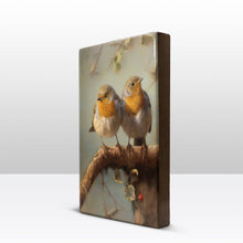 Load image into Gallery viewer, Laqueprint - Robins on branch - Hand lacquered - 19.5 x 30 cm - LP389
