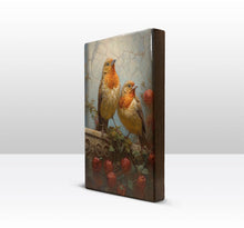 Load image into Gallery viewer, Laqueprint - Two fantasy robins - Hand lacquered - 19.5 x 30 cm - LP384

