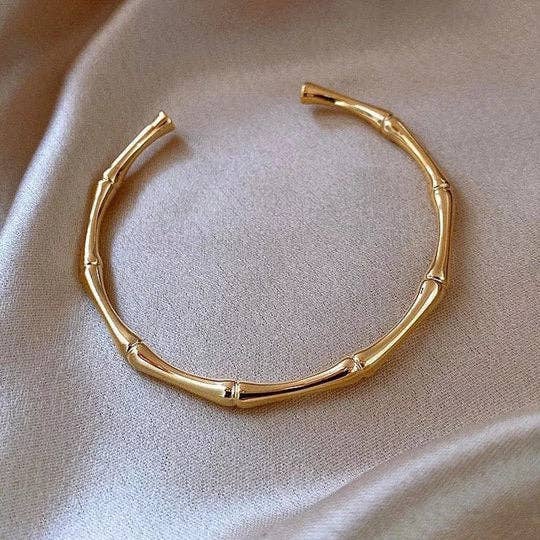 Bamboo Bangle: Gold