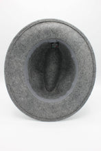Load image into Gallery viewer, Heather Classic Wool Fedora Hat with Ribbon: 56 / Dark grey
