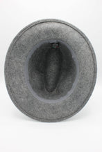 Load image into Gallery viewer, Heather Classic Wool Fedora Hat with Ribbon: Navy / 60
