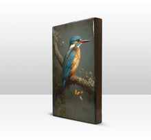Load image into Gallery viewer, Laqueprint - Kingfisher with butterflies - Hand lacquered - 19.5 x 30 cm - LP373
