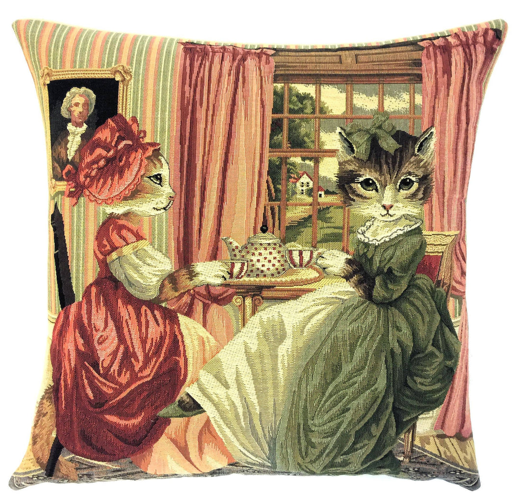 Decorative Pillow Cover Tea Party