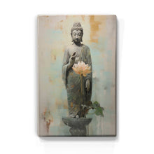 Load image into Gallery viewer, Buddha with flowers - Mini Laque print - 9.6 x 14.7 cm - LPS508
