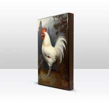 Load image into Gallery viewer, Laqueprint - White castle rooster - Hand lacquered - 19.5 x 30 cm - LP376
