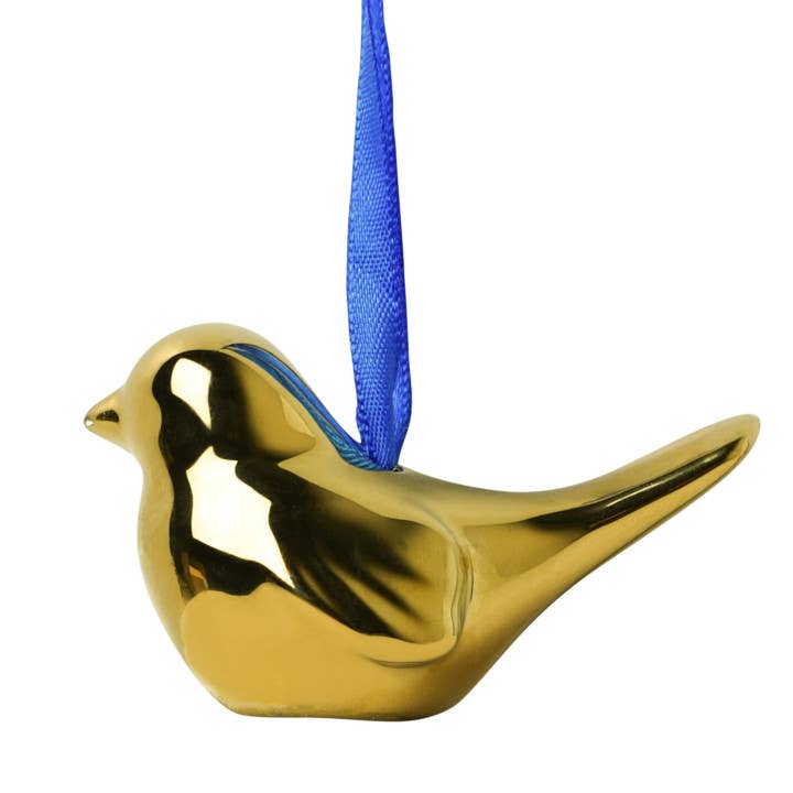 Bird on a ribbon Gold