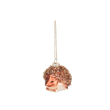 Load image into Gallery viewer, Xmas Hanger - Hedgehog - Glass - 7x5x6cm
