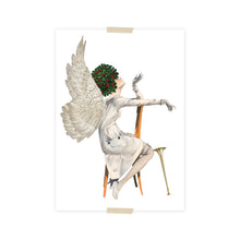 Load image into Gallery viewer, Christmas Postcard collage resting Christmas angel
