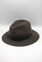 Load image into Gallery viewer, Heather Classic Wool Fedora Hat with Ribbon: Navy / 60
