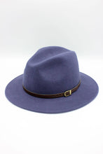 Load image into Gallery viewer, Classic Wool Fedora Hat with Belt: 56 / Ruggine
