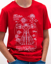 Load image into Gallery viewer, Grendizer Blueprint Tee - Goldorak Graphic Tee: Red / Organic, Plastic-free, Vegan / M
