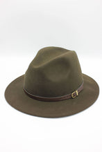 Load image into Gallery viewer, Classic Wool Fedora Hat with Belt: 58 / Grey
