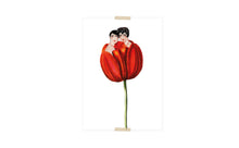 Load image into Gallery viewer, Postcard collage of two ladies in a tulip
