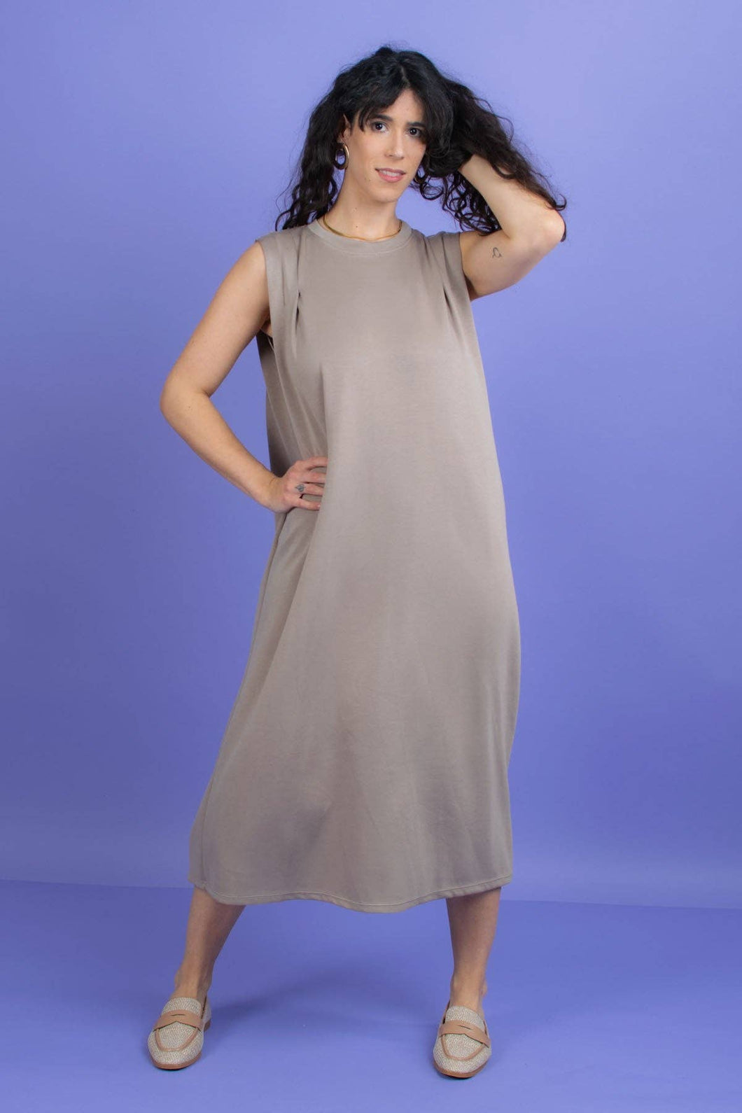 LALLA Dress: One size / Taupe / Viscose 39% polyester 55% elastane 6%