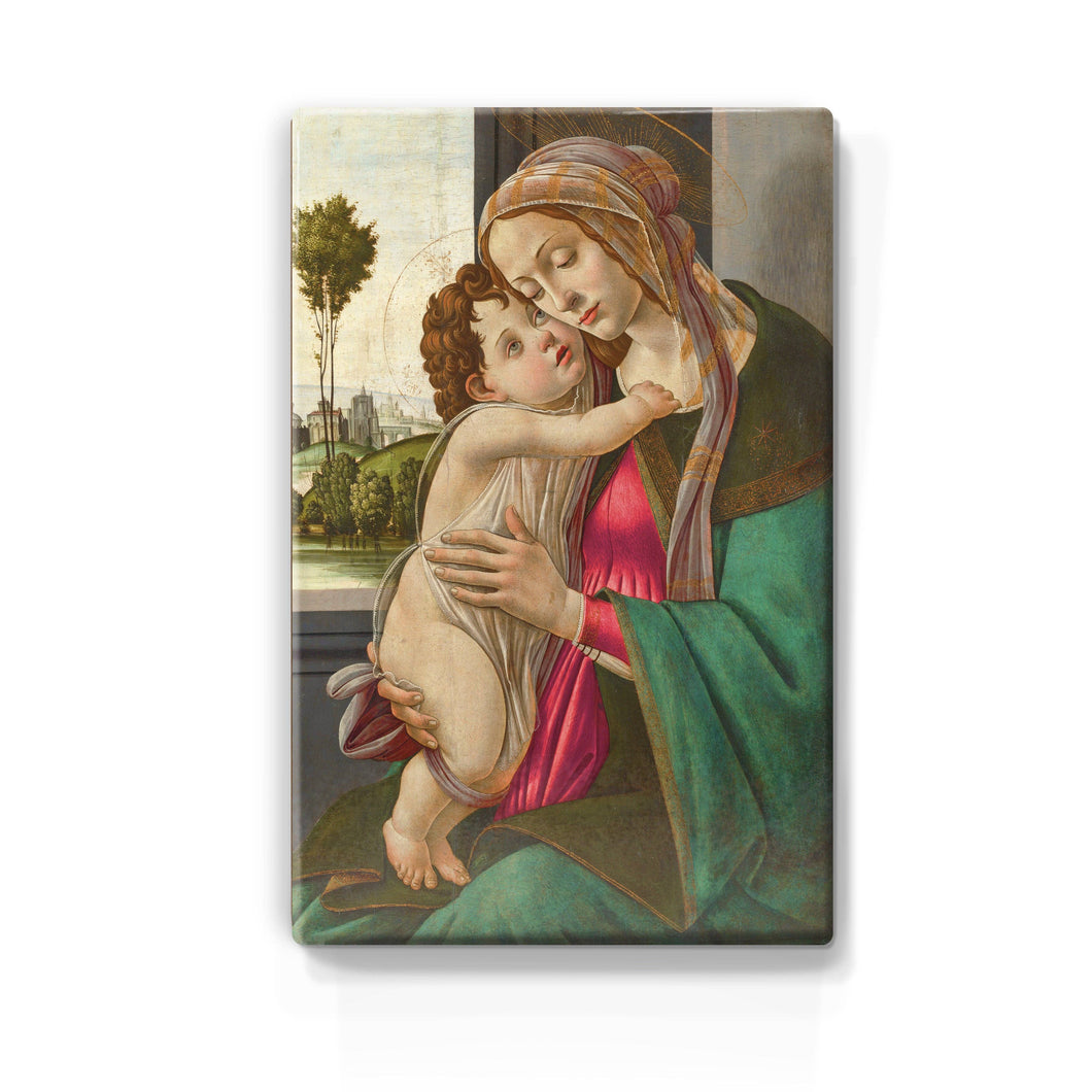 Laque print - Madonna and child - Sandro Botticelli - 19.5 x 30 cm - LP034