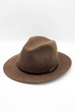 Load image into Gallery viewer, Classic Wool Fedora Hat with Belt: 57 / Petrol
