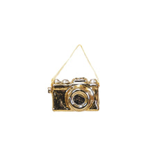 Load image into Gallery viewer, Xmas Hanger - Camera - Glass - Gold - 8x5x4cm
