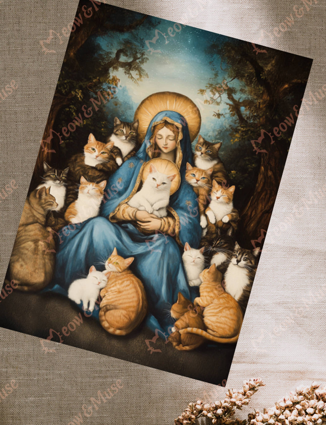 Postcard 'Madonna Of The Cats'
