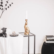 Load image into Gallery viewer, HV Leopard Candleholder - Gold- 10x10x26 cm
