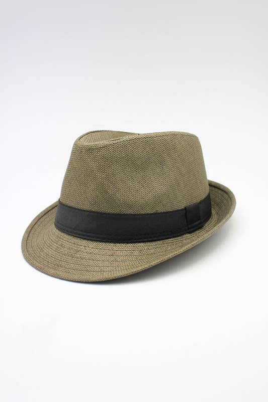 Summer Trilby Hat: Khaki