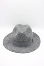 Load image into Gallery viewer, Heather Classic Wool Fedora Hat with Ribbon: Khaki / 55
