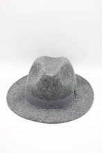 Load image into Gallery viewer, Heather Classic Wool Fedora Hat with Ribbon: 58 / Navy
