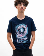 Load image into Gallery viewer, Haku Girl and Dragon T-shirt - Japanese graphic T-shirt: M

