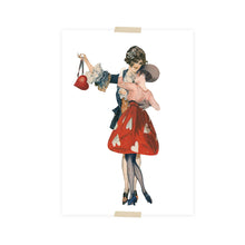 Load image into Gallery viewer, Postcard collage two dancing ladies
