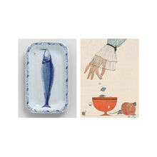 Load image into Gallery viewer, Postcard collage Museum collection - hand and herring

