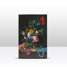 Load image into Gallery viewer, Laqueprint - Flower still life with watch - Willem van Aelst - 19.5 x 30 cm - LP061
