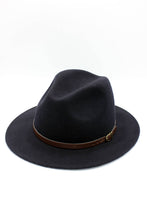Load image into Gallery viewer, Classic Wool Fedora Hat with Belt: 56 / Grey
