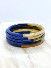 Load image into Gallery viewer, Blue Majorelle horn bangle: M/L
