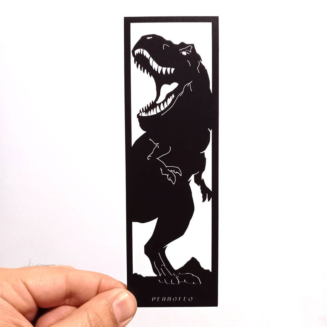 Bookmark, laser Die-cut - T Rex