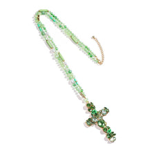 Load image into Gallery viewer, Necklace - cross: Black

