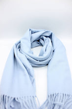 Load image into Gallery viewer, Plain Cashmere Sensation Scarf - Sky Blue
